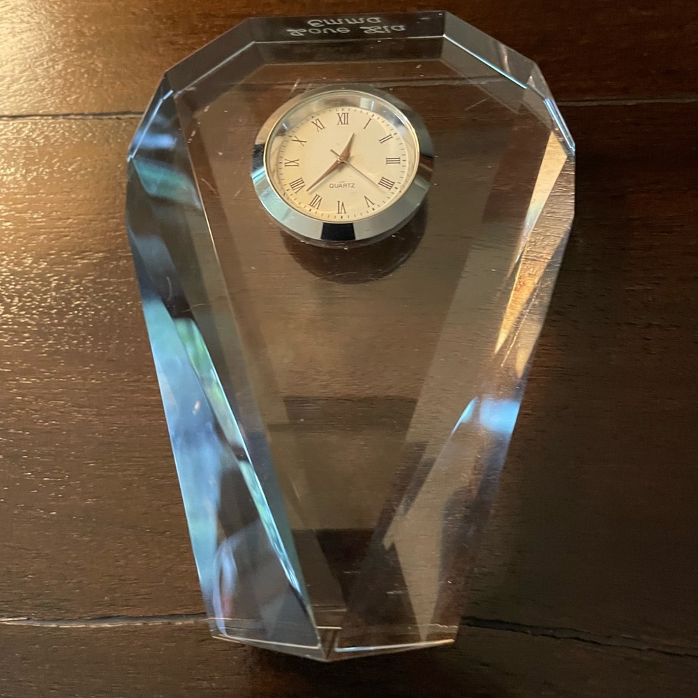 Crystal Quartz Desk Clock